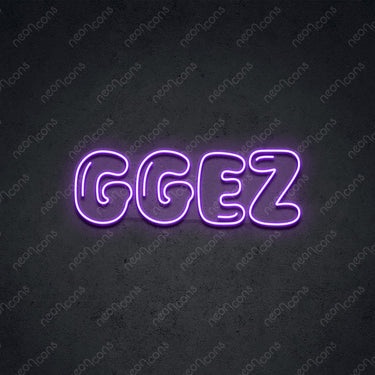 'Inflated GGEZ' Neon Sign 45cm (1.5ft) / Purple / LED by Neon Icons